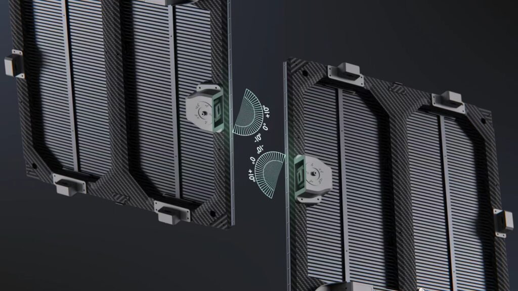 CF series box structure adopts advanced carbon fiber material, single panel is lighter in weight and higher in strength, which can splice a larger area of large led display under the same condition.