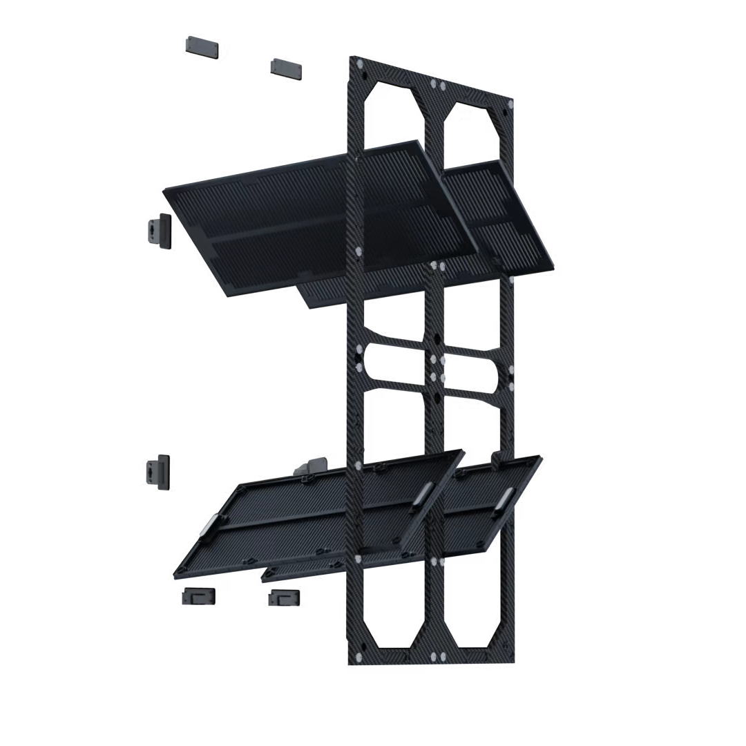 CF series transparent led display supports front maintenance and back maintenance, the cabinet structure is simple and lightweight.