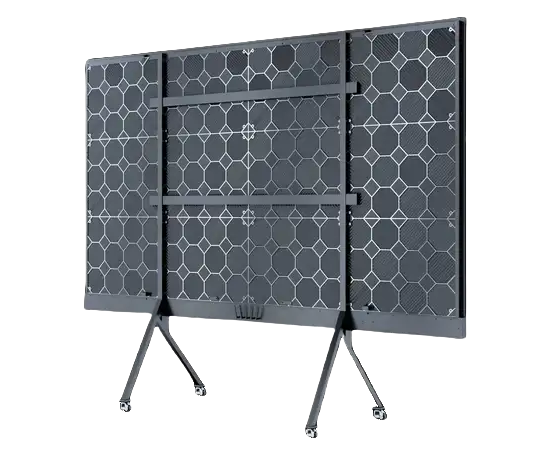 The MF series can be assembled into a conference room led display and then mounted with pulleys for easy movement.