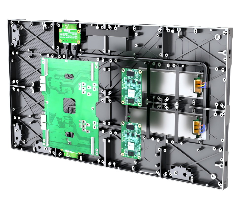 UHD series adopts double backup design, switching power supply and core receiver card are double backup design, to ensure the stable operation of led display.