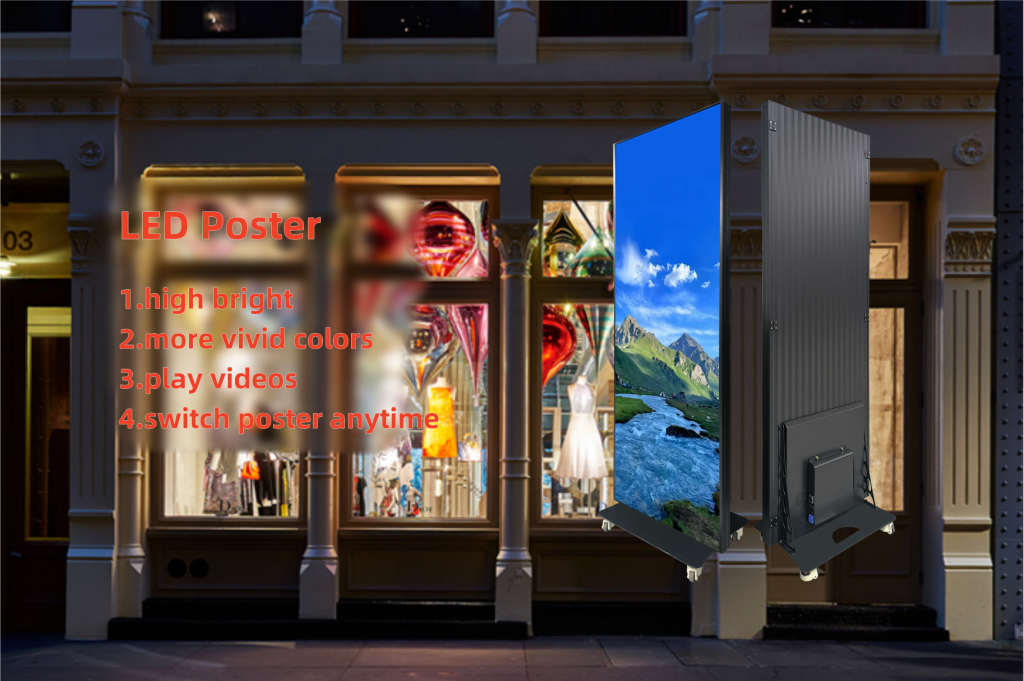 LED poster display screens are the best match for textured LED displays.