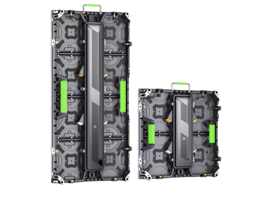 500mm x 1000mm and 500mm x 500mm rental LED display cabinets.